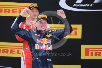 World © Octane Photographic Ltd. Red Bull Racing RB12 – Max Verstappen. Sunday 15th May 2016, F1 Spanish GP Podium, Circuit de Barcelona Catalunya, Spain. Digital Ref :