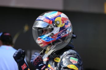 World © Octane Photographic Ltd. Red Bull Racing RB12 – Max Verstappen. Sunday 15th May 2016, F1 Spanish GP Parc Ferme, Circuit de Barcelona Catalunya, Spain. Digital Ref :