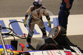 World © Octane Photographic Ltd. Trident - GP2/11 –Philo Paz Armand retires. Sunday 15th May 2016, GP2 Race 2, Circuit de Barcelona Catalunya, Spain. Digital Ref : 1551CB1D0965