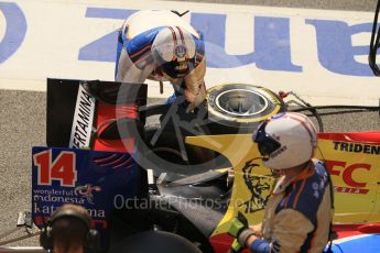 World © Octane Photographic Ltd. Trident - GP2/11 –Philo Paz Armand retires. Sunday 15th May 2016, GP2 Race 2, Circuit de Barcelona Catalunya, Spain. Digital Ref : 1551CB1D0967