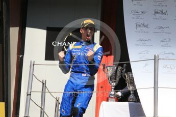 World © Octane Photographic Ltd. DAMS - GP2/11 – Alex Lynn (1st). Sunday 15th May 2016, GP2 Race 2, Circuit de Barcelona Catalunya, Spain. Digital Ref :1551CB1D1052