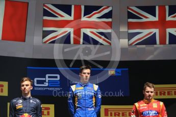 World © Octane Photographic Ltd. DAMS – Alex Lynn (1st), Prema Racing Pierre Gasly (2nd) and Racing Engineering – Jordan King (3rd). Sunday 15th May 2016, GP2 Race 2, Circuit de Barcelona Catalunya, Spain. Digital Ref :1551CB1D1094