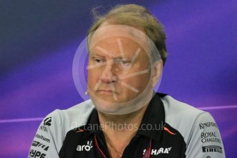 World © Octane Photographic Ltd. F1 Spanish GP FIA Team Personnel Press Conference, Circuit de Barcelona Catalunya, Spain, Friday 13th May 2016. Robert Fernley (Force India). Digital Ref : 1542LB1D5501