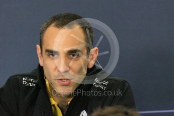 World © Octane Photographic Ltd. F1 Spanish GP FIA Team Personnel Press Conference, Circuit de Barcelona Catalunya, Spain, Friday 13th May 2016. Cyril Abiteboul (Renault). Digital Ref : 1542LB1D5518