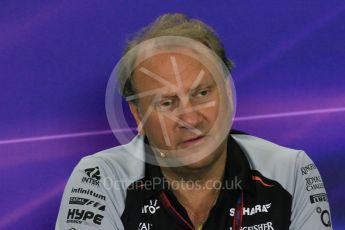 World © Octane Photographic Ltd. F1 Spanish GP FIA Team Personnel Press Conference, Circuit de Barcelona Catalunya, Spain, Friday 13th May 2016. Robert Fernley (Force India). Digital Ref : 1542LB1D5595
