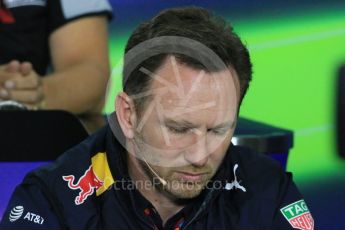 World © Octane Photographic Ltd. F1 Spanish GP FIA Team Personnel Press Conference, Circuit de Barcelona Catalunya, Spain, Friday 13th May 2016. Christian Horner (Red Bull). Digital Ref : 1542LB1D5608