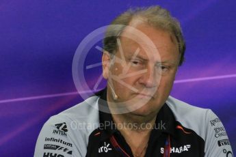 World © Octane Photographic Ltd. F1 Spanish GP FIA Team Personnel Press Conference, Circuit de Barcelona Catalunya, Spain, Friday 13th May 2016. Robert Fernley (Force India). Digital Ref : 1542LB1D5670
