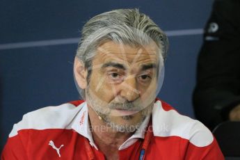 World © Octane Photographic Ltd. F1 Spanish GP FIA Team Personnel Press Conference, Circuit de Barcelona Catalunya, Spain, Friday 13th May 2016. Maurzio Arrivabene (Ferrari). Digital Ref : 1542LB1D5696
