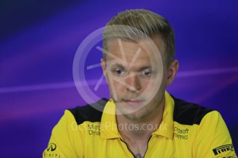 World © Octane Photographic Ltd. F1 Spanish GP FIA Press Conference, Circuit de Barcelona Catalunya, Spain, Thursday 12th May 2016. Renault Sport F1 Team RS16 - Kevin Magnussen. Digital Ref : 1534LB1D3454