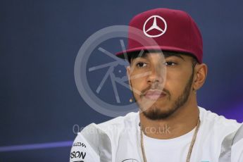 World © Octane Photographic Ltd. F1 Spanish GP FIA Press Conference, Circuit de Barcelona Catalunya, Spain, Thursday 12th May 2016. Mercedes AMG Petronas W07 Hybrid – Lewis Hamilton. Digital Ref : 1534LB1D3471
