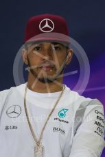 World © Octane Photographic Ltd. F1 Spanish GP FIA Press Conference, Circuit de Barcelona Catalunya, Spain, Thursday 12th May 2016. Mercedes AMG Petronas W07 Hybrid – Lewis Hamilton. Digital Ref : 1534LB1D3490