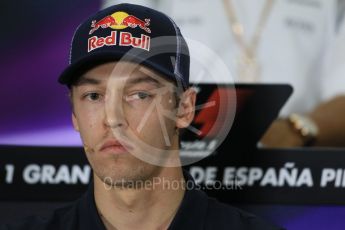 World © Octane Photographic Ltd. F1 Spanish GP FIA Press Conference, Circuit de Barcelona Catalunya, Spain, Thursday 12th May 2016. Scuderia Toro Rosso STR11 – Daniil Kvyat. Digital Ref : 1534LB1D3516