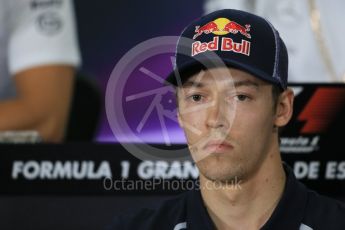 World © Octane Photographic Ltd. F1 Spanish GP FIA Press Conference, Circuit de Barcelona Catalunya, Spain, Thursday 12th May 2016. Scuderia Toro Rosso STR11 – Daniil Kvyat. Digital Ref : 1534LB1D3531