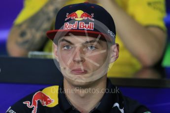 World © Octane Photographic Ltd. F1 Spanish GP FIA Press Conference, Circuit de Barcelona Catalunya, Spain, Thursday 12th May 2016. Red Bull Racing RB12 – Max Verstappen. Digital Ref : 1534LB1D3718