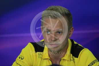 World © Octane Photographic Ltd. F1 Spanish GP FIA Press Conference, Circuit de Barcelona Catalunya, Spain, Thursday 12th May 2016. Renault Sport F1 Team RS16 - Kevin Magnussen. Digital Ref : 1534LB1D3778