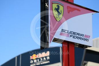 World © Octane Photographic Ltd. Scuderia Ferrari and Red Bull Racing logos. Thursday 12th May 2016, F1 Spanish GP Set up, Circuit de Barcelona Catalunya, Spain. Digital Ref :1532CB1D1859