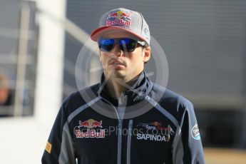 World © Octane Photographic Ltd. Scuderia Toro Rosso STR11 – Carlos Sainz. Thursday 12th May 2016, F1 Spanish GP Set up, Circuit de Barcelona Catalunya, Spain. Digital Ref :1532CB1D1879