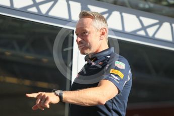 World © Octane Photographic Ltd. Red Bull Racing Team Manager - Jonathan Wheatley. Thursday 12th May 2016, F1 Spanish GP Set up, Circuit de Barcelona Catalunya, Spain. Digital Ref :1532CB1D1888