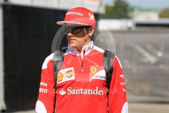 World © Octane Photographic Ltd. Scuderia Ferrari – Kimi Raikkonen. Thursday 12th May 2016, F1 Spanish GP Set up, Circuit de Barcelona Catalunya, Spain. Digital Ref : 1532CB1D2115