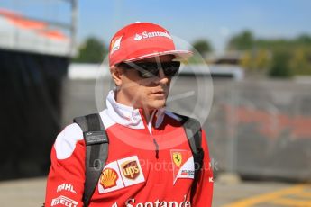 World © Octane Photographic Ltd. Scuderia Ferrari – Kimi Raikkonen. Thursday 12th May 2016, F1 Spanish GP Set up, Circuit de Barcelona Catalunya, Spain. Digital Ref : 1532CB1D2123