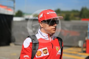 World © Octane Photographic Ltd. Scuderia Ferrari – Kimi Raikkonen. Thursday 12th May 2016, F1 Spanish GP Set up, Circuit de Barcelona Catalunya, Spain. Digital Ref : 1532CB1D2125