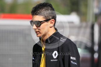 World © Octane Photographic Ltd. Renault Sport F1 Team RS16 Reserve Driver – Esteban Ocon. Thursday 12th May 2016, F1 Spanish GP Set up, Circuit de Barcelona Catalunya, Spain. Digital Ref : 1532CB1D2226
