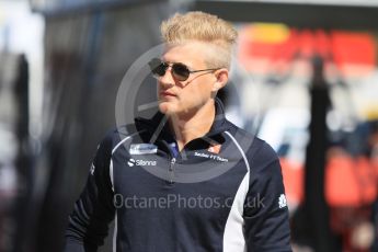 World © Octane Photographic Ltd. Sauber F1 Team – Marcus Ericsson. Thursday 12th May 2016, F1 Spanish GP Set up, Circuit de Barcelona Catalunya, Spain. Digital Ref :