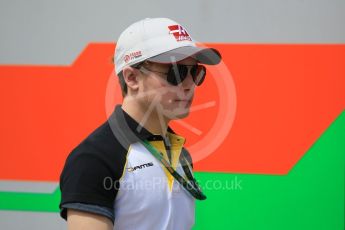 World © Octane Photographic Ltd. Haas F1 Team VF-16 Development driver - Santino Ferrucci. Thursday 12th May 2016, F1 Spanish GP Set up, Circuit de Barcelona Catalunya, Spain. Digital Ref : 1532CB1D2318