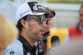 World © Octane Photographic Ltd. Sahara Force India VJM09 - Sergio Perez. Thursday 12th May 2016, F1 Spanish GP Set up, Circuit de Barcelona Catalunya, Spain. Digital Ref : 1532CB1D2330
