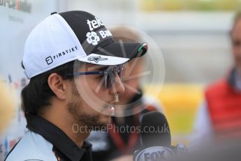 World © Octane Photographic Ltd. Sahara Force India VJM09 - Sergio Perez. Thursday 12th May 2016, F1 Spanish GP Set up, Circuit de Barcelona Catalunya, Spain. Digital Ref : 1532CB1D2332