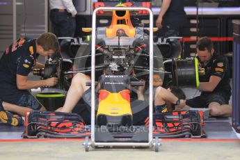 World © Octane Photographic Ltd. Red Bull Racing RB12 front suspension. Thursday 12th May 2016, F1 Spanish GP Set up, Circuit de Barcelona Catalunya, Spain. Digital Ref :1532CB1D2572