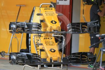 World © Octane Photographic Ltd. Renault Sport F1 Team RS16 front wings. Thursday 12th May 2016, F1 Spanish GP Set up, Circuit de Barcelona Catalunya, Spain. Digital Ref :1532CB1D2590