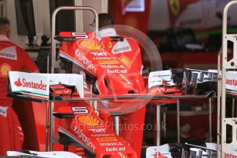 World © Octane Photographic Ltd. Scuderia Ferrari SF16-H front wings. Thursday 12th May 2016, F1 Spanish GP Set up, Circuit de Barcelona Catalunya, Spain. Digital Ref :1532CB1D2617