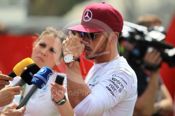 World © Octane Photographic Ltd. Mercedes AMG Petronas W07 Hybrid – Lewis Hamilton. Thursday 12th May 2016, F1 Spanish GP Set up, Circuit de Barcelona Catalunya, Spain. Digital Ref :1532CB1D2809