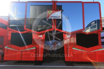 World © Octane Photographic Ltd. Scuderia Ferrari engineering unit. Thursday 12th May 2016, F1 Spanish GP Set up, Circuit de Barcelona Catalunya, Spain. Digital Ref :1532CB7D6304