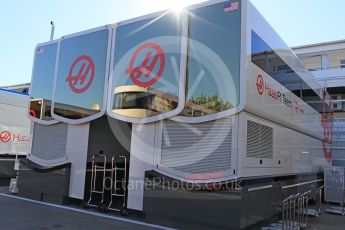 World © Octane Photographic Ltd. Haas F1 Team engineering unitt. Thursday 12th May 2016, F1 Spanish GP Set up, Circuit de Barcelona Catalunya, Spain. Digital Ref :1532CB7D6330