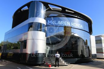 World © Octane Photographic Ltd. McLaren Honda Brand Centre. Thursday 12th May 2016, F1 Spanish GP Set up, Circuit de Barcelona Catalunya, Spain. Digital Ref :World © Octane Photographic Ltd. Sauber F1 Team C35 – Marcus Ericsson. Thursday 12th May 2016, F1 Spanish GP Set up, Circuit de Barcelona Catalunya, Spain. Digital Ref : 1532CB7D6333