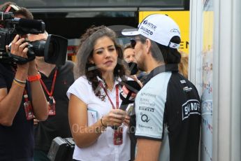 World © Octane Photographic Ltd. Sahara Force India VJM09 - Sergio Perez. Thursday 12th May 2016, F1 Spanish GP Set up, Circuit de Barcelona Catalunya, Spain. Digital Ref : 1532CB7D6454
