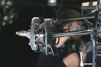 World © Octane Photographic Ltd. Mercedes AMG Petronas W07 Hybrid. Thursday 12th May 2016, F1 Spanish GP Set up, Circuit de Barcelona Catalunya, Spain. Digital Ref : 1532LB1D3036