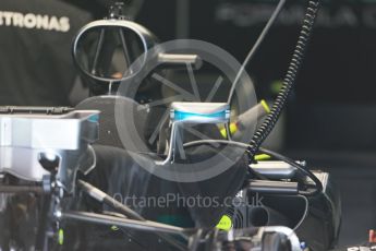 World © Octane Photographic Ltd. Mercedes AMG Petronas W07 Hybrid. Thursday 12th May 2016, F1 Spanish GP Set up, Circuit de Barcelona Catalunya, Spain. Digital Ref : 1532LB1D3044