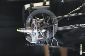 World © Octane Photographic Ltd. Mercedes AMG Petronas W07 Hybrid. Thursday 12th May 2016, F1 Spanish GP Set up, Circuit de Barcelona Catalunya, Spain. Digital Ref : 1532LB1D3050