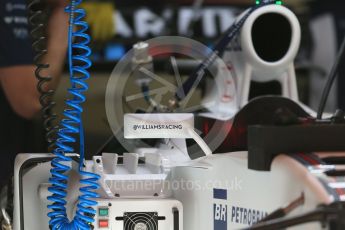 World © Octane Photographic Ltd. Williams Martini Racing, Williams Mercedes FW38. Thursday 12th May 2016, F1 Spanish GP Set up, Circuit de Barcelona Catalunya, Spain. Digital Ref : 1532LB1D3115