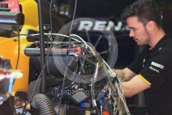 World © Octane Photographic Ltd. Renault Sport F1 Team RS16. Thursday 12th May 2016, F1 Spanish GP Set up, Circuit de Barcelona Catalunya, Spain. Digital Ref : 1532LB1D3173