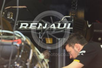 World © Octane Photographic Ltd. Renault Sport F1 Team RS16. Thursday 12th May 2016, F1 Spanish GP Set up, Circuit de Barcelona Catalunya, Spain. Digital Ref : 1532LB1D3186