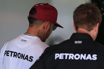 World © Octane Photographic Ltd. Mercedes AMG Petronas W07 Hybrid – Lewis Hamilton. Thursday 12th May 2016, F1 Spanish GP Set up, Circuit de Barcelona Catalunya, Spain. Digital Ref : 1532LB1D3310
