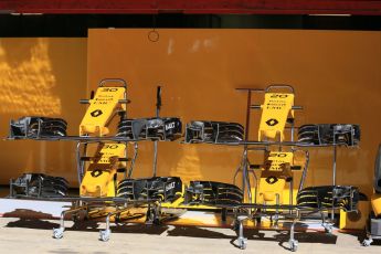 World © Octane Photographic Ltd. Renault Sport F1 Team RS16. Thursday 12th May 2016, F1 Spanish GP Set up, Circuit de Barcelona Catalunya, Spain. Digital Ref : 1532LB5D3009