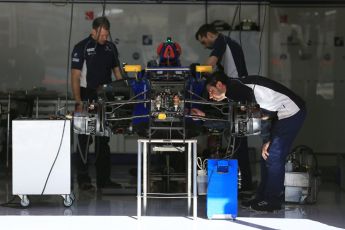 World © Octane Photographic Ltd. Sauber F1 Team C35. Thursday 12th May 2016, F1 Spanish GP Set up, Circuit de Barcelona Catalunya, Spain. Digital Ref : 1532LB5D3031