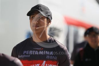 World © Octane Photographic Ltd. Pertamina Campos Racing - GP2/11 – Mitch Evans and Sean Gelael. Thursday 12th May 2016, GP2 Thursday setup, Circuit de Barcelona Catalunya, Spain. Digital Ref :1533CB1D1954