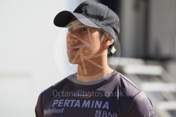 World © Octane Photographic Ltd. Pertamina Campos Racing - GP2/11 – Sean Gelael. Thursday 12th May 2016, GP2 Thursday setup, Circuit de Barcelona Catalunya, Spain. Digital Ref :1533CB1D1957