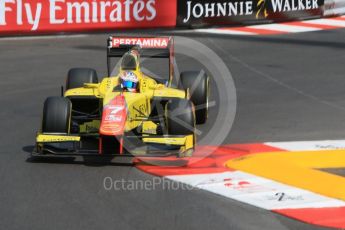 World © Octane Photographic Ltd. Pertamina Campos Racing - GP2/11 – Mitch Evans. Thursday 26th May 2016, GP2 Practice, Monaco, Monte Carlo. Digital Ref : 1558CB7D0927